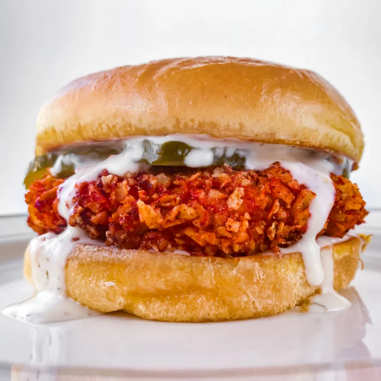 Vegan Takis Fried Chick’n Sandwich