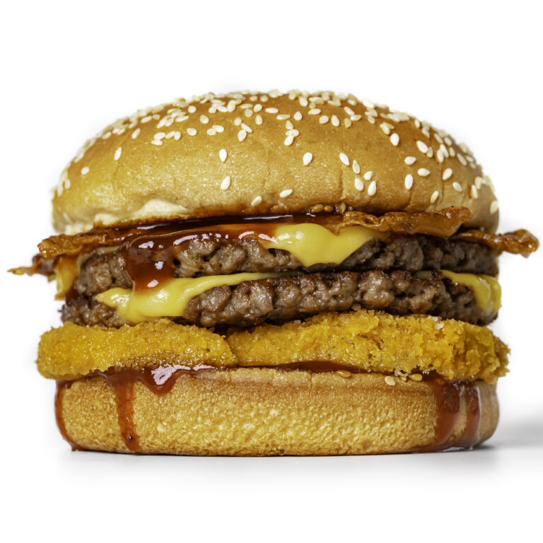 Vegan Western Bacon Cheeseburger